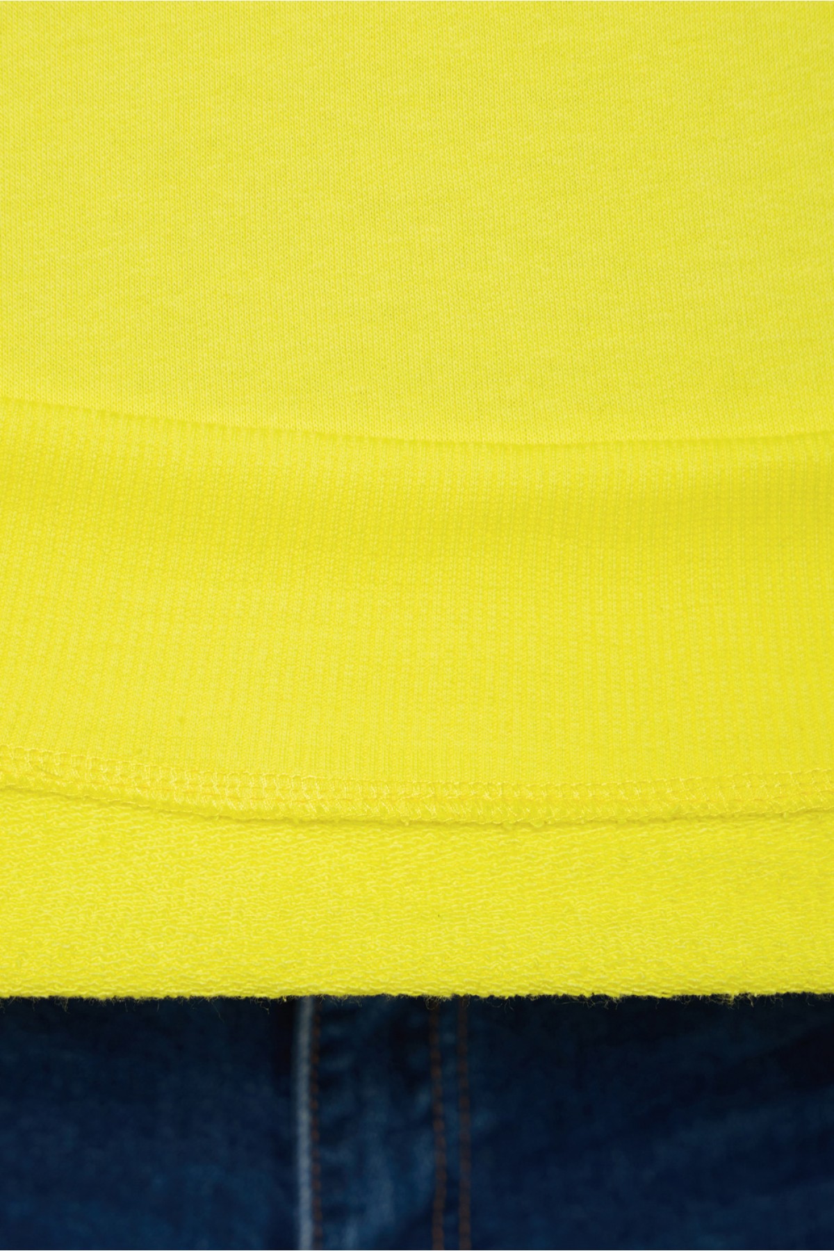 Мужской желтый свитшот классический без начеса петельный 320гр/м2 — фото 3